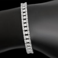 Thumbnail for White Diamond Tennis Bracelet in 18k White Gold 7 Ctw