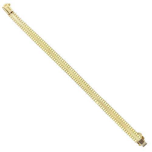 Herringbone Link Bracelet in 14k Yellow Gold