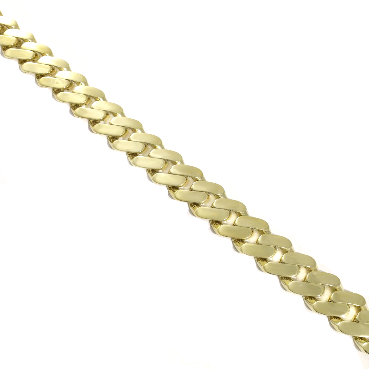 Hollow Cuban Bracelet in 10k Yellow Gold 19.3 mm