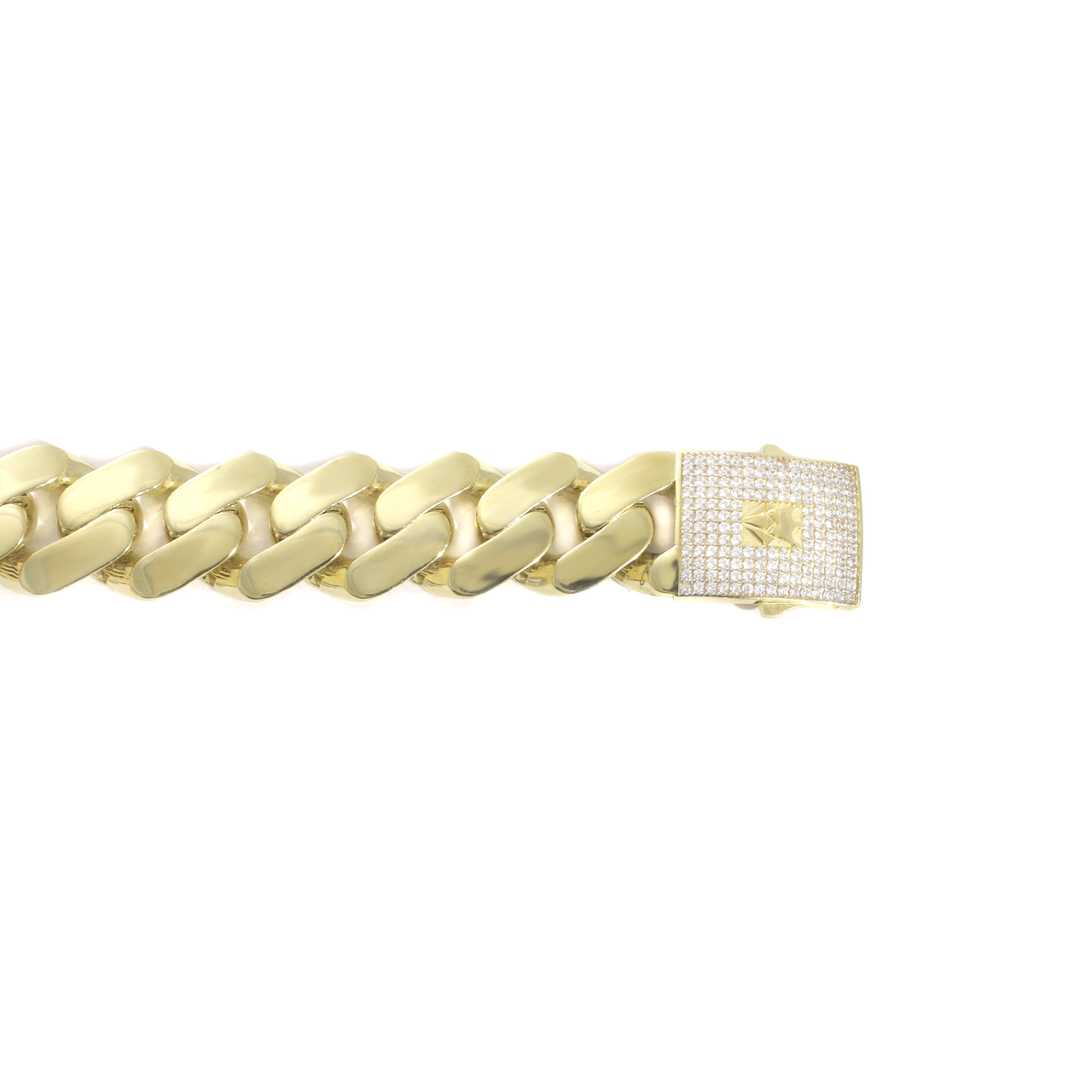 Hollow Cuban Bracelet in 10k Yellow Gold 19.3 mm