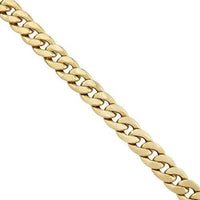 Thumbnail for Mens Hollow Cuban Link Bracelet in 10k Yellow Gold