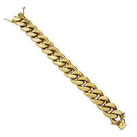 Thumbnail for Yellow 14k Gold Plated Sterling Silver Cuban Link Bracelet 20 mm