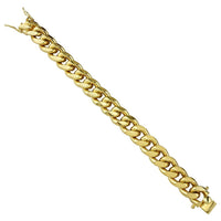 Thumbnail for Yellow 18k Gold Plated Sterling Silver Cuban Link Bracelet 16 mm