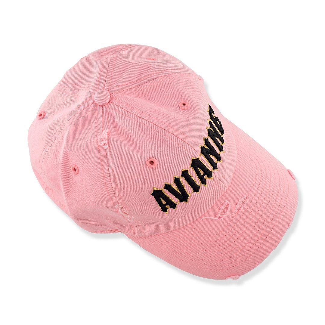 Avianne Baby Pink Distressed Cap