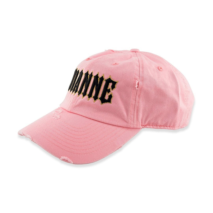 Avianne Baby Pink Distressed Cap