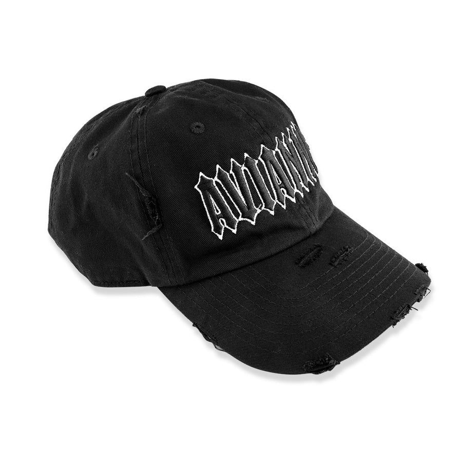 Avianne Black Distressed Cap