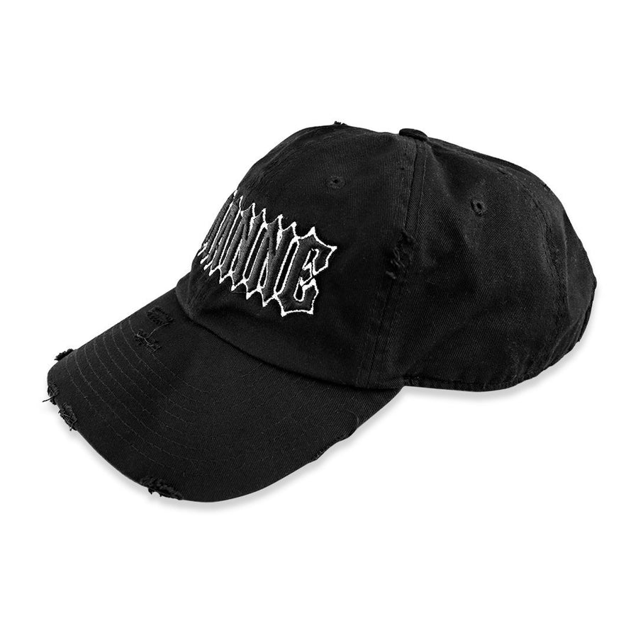 Avianne Black Distressed Cap