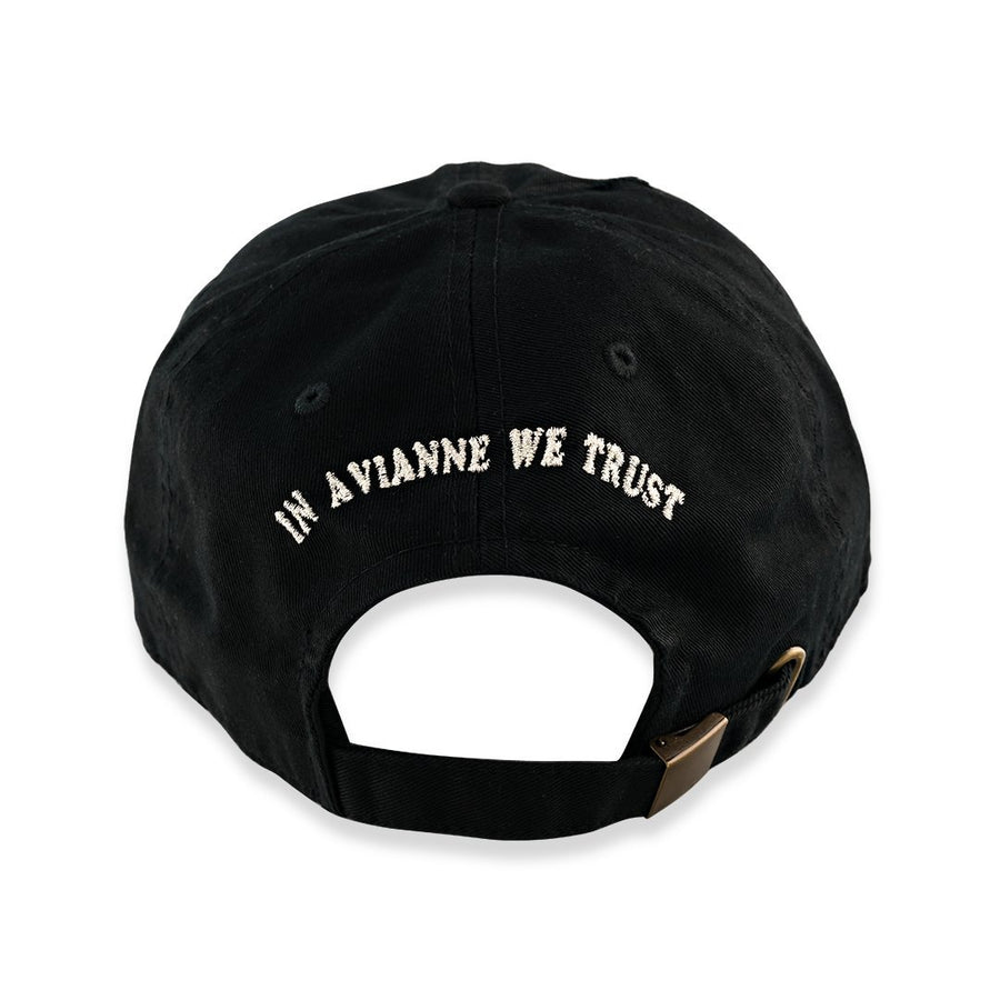 Avianne Black Distressed Cap