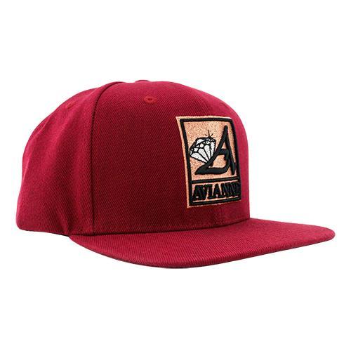 Avianne Burgundy Cap with Rose Logo