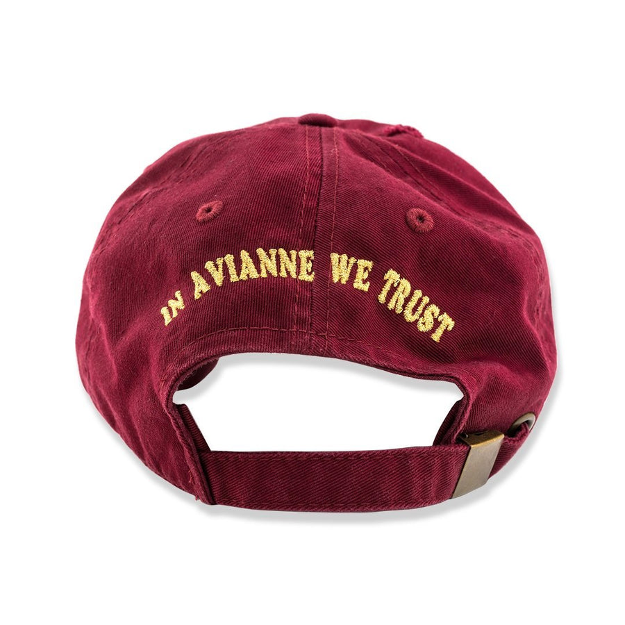 Avianne Burgundy Distressed Cap