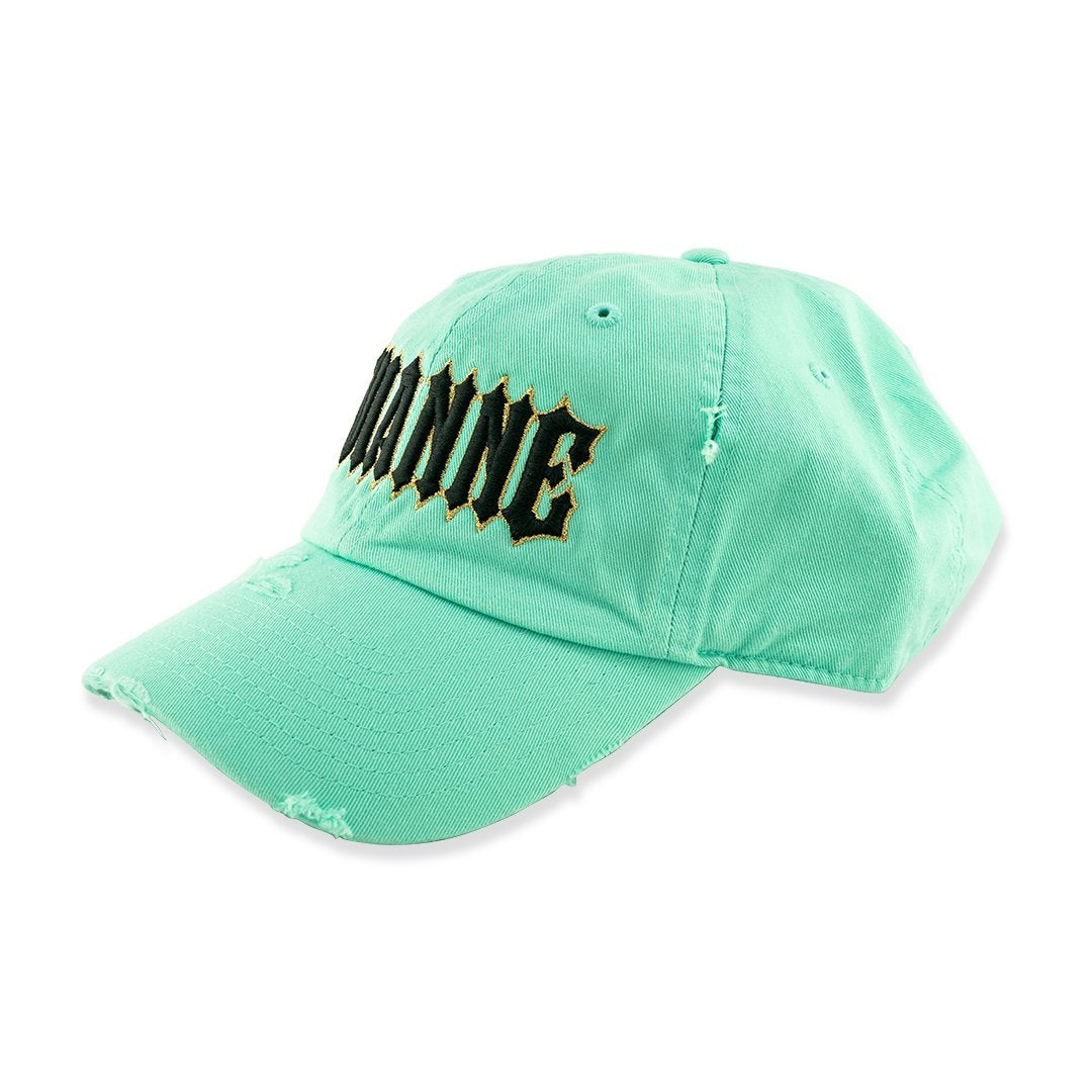 Avianne Mint Green Distressed Cap