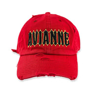 Thumbnail for Avianne Red Distressed Cap