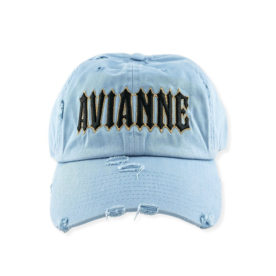 Avianne Sky Blue Distressed Cap