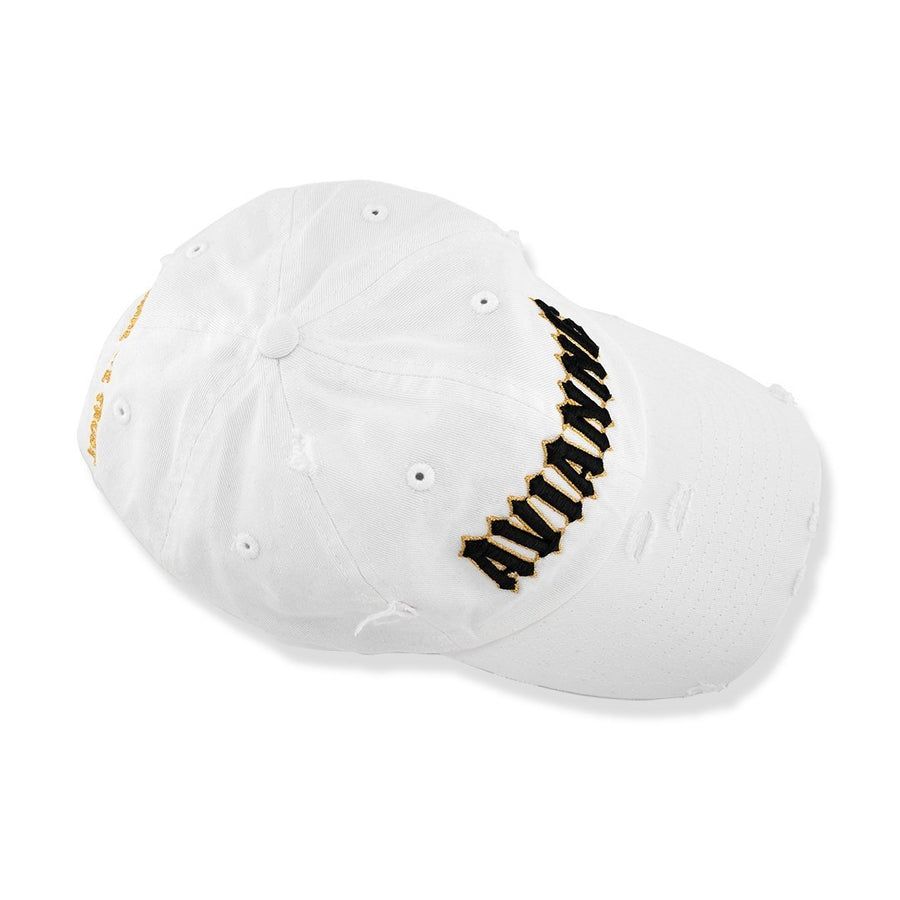 Avianne White Distressed Cap