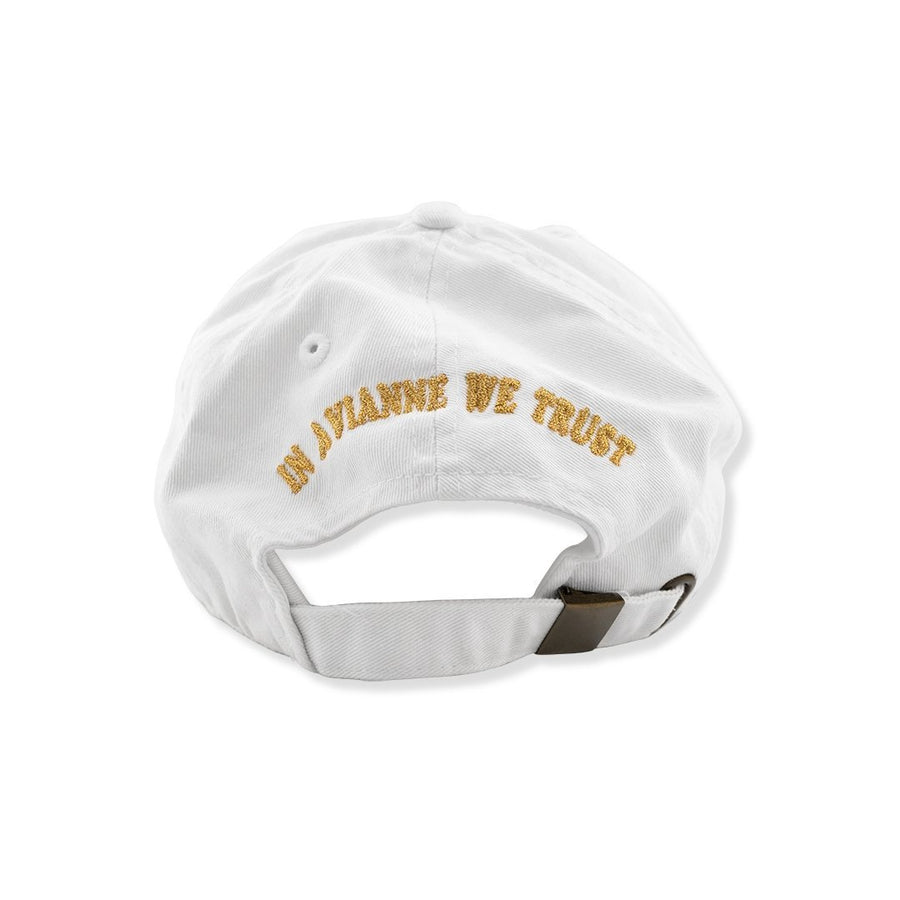 Avianne White Distressed Cap