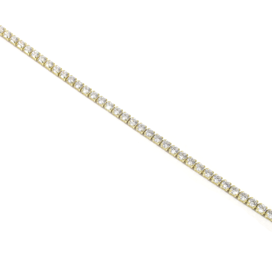 Cubic Zirconia Tennis Chain in 10k Yellow Gold