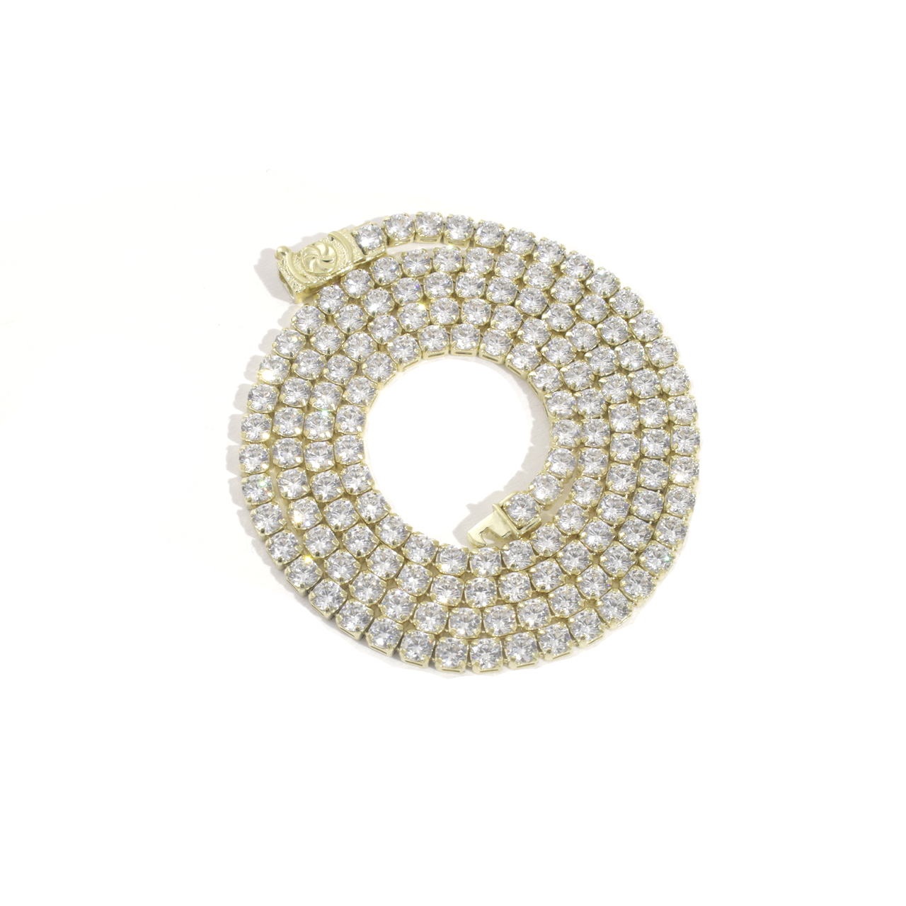 Cubic Zirconia Tennis Chain in 10k Yellow Gold