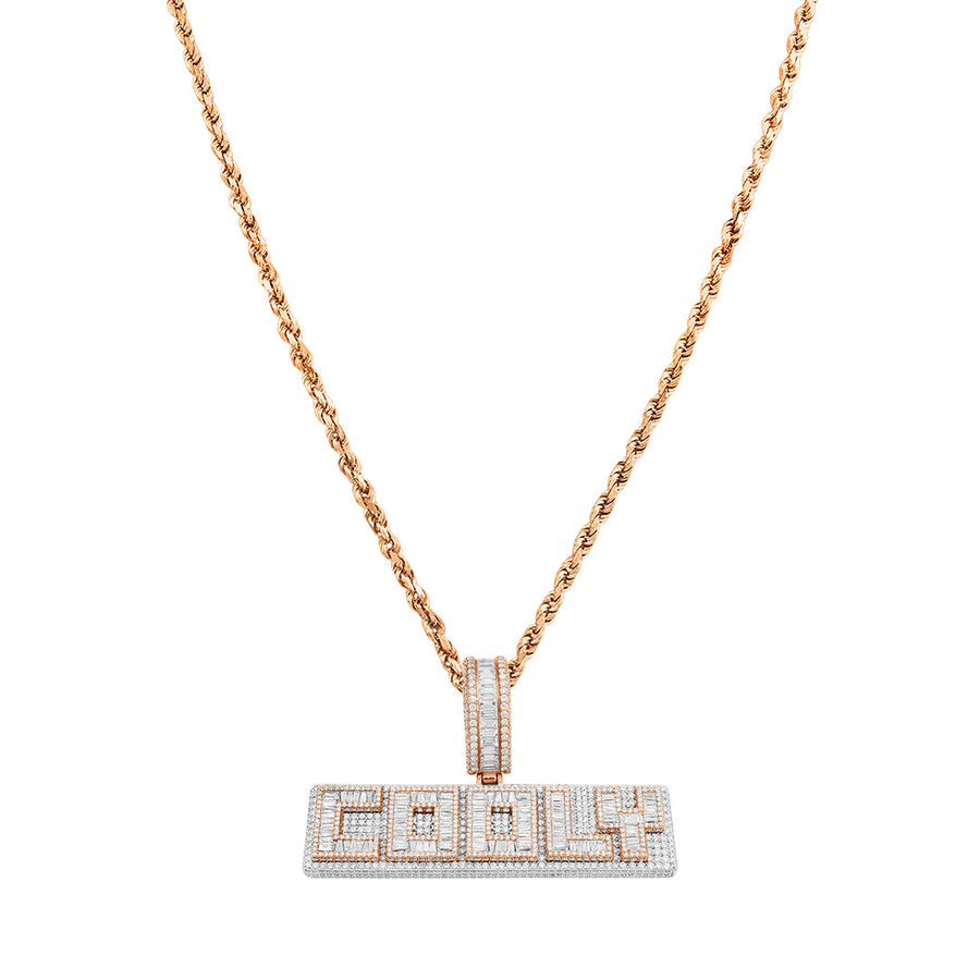 "COOLY" 5 Letter Diamond Name Plate