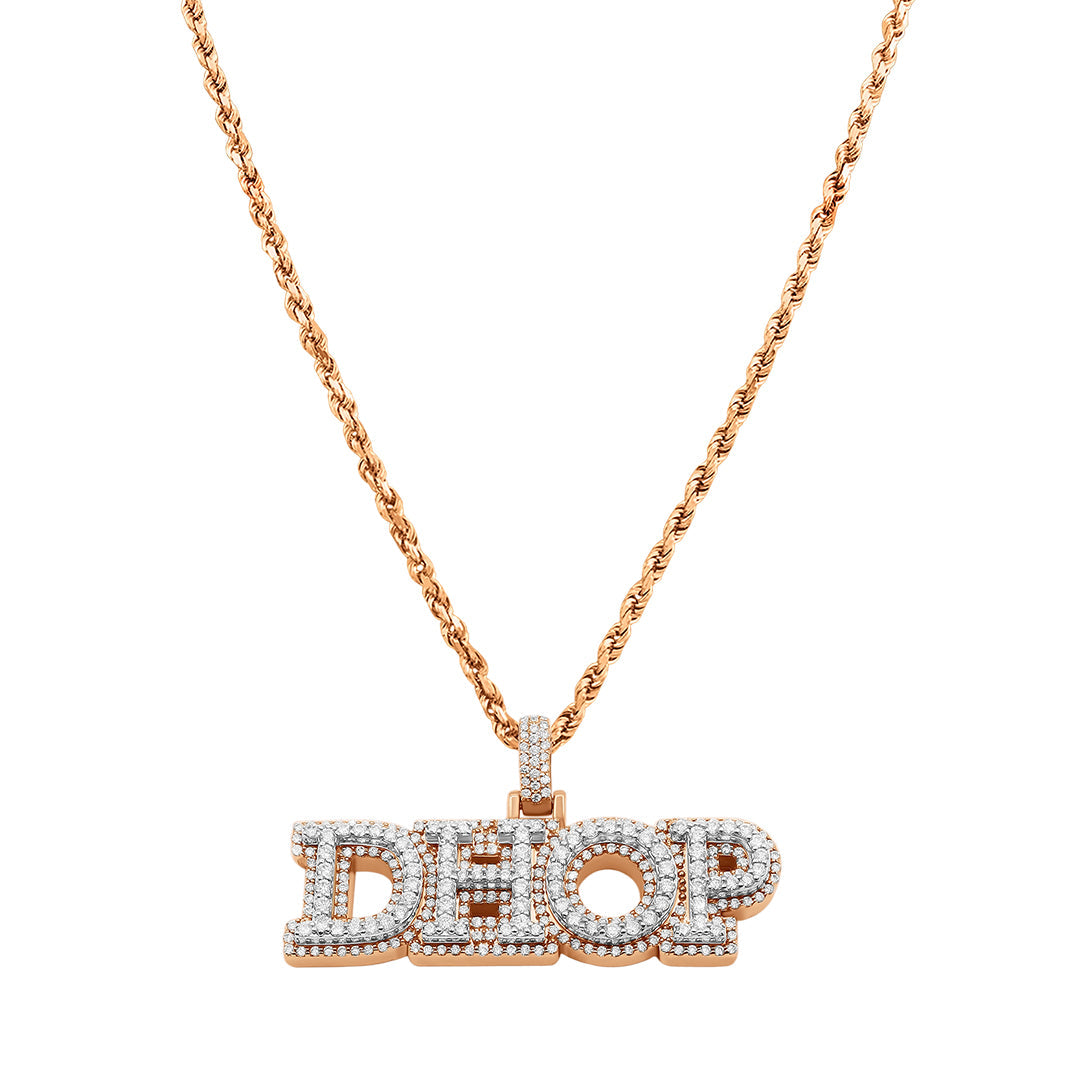 "DHOP" 4 Letter Diamond Name Plate