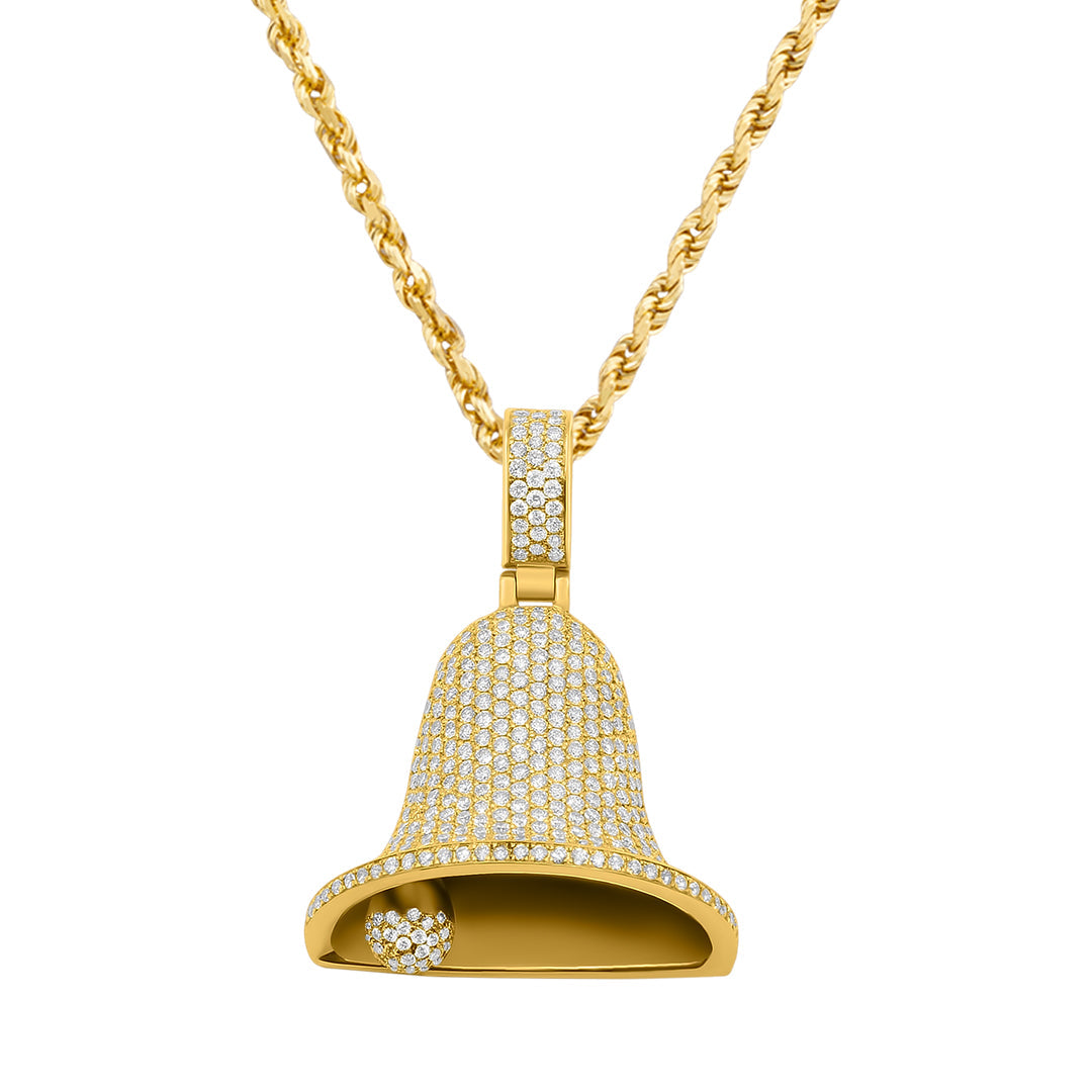 Bell Pandant 14K Diamond Bell Pendant 14.00 Ctw – Avianne Jewelers