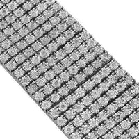 Thumbnail for 10K White Solid Gold Mens Diamond Bracelet 5.00 Ctw