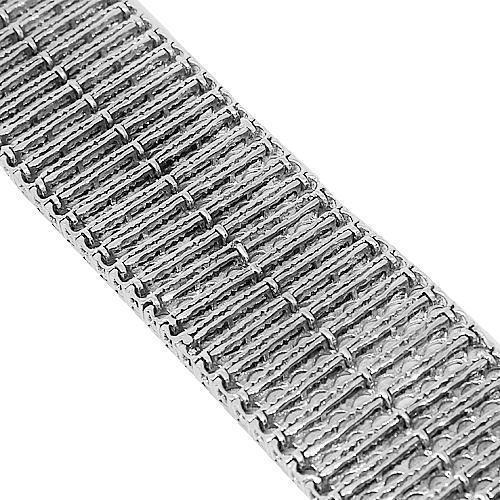 10K White Solid Gold Mens Diamond Bracelet 5.00 Ctw