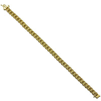 Thumbnail for 10k Yellow Gold Two Row Diamond Bracelet 3 Ctw