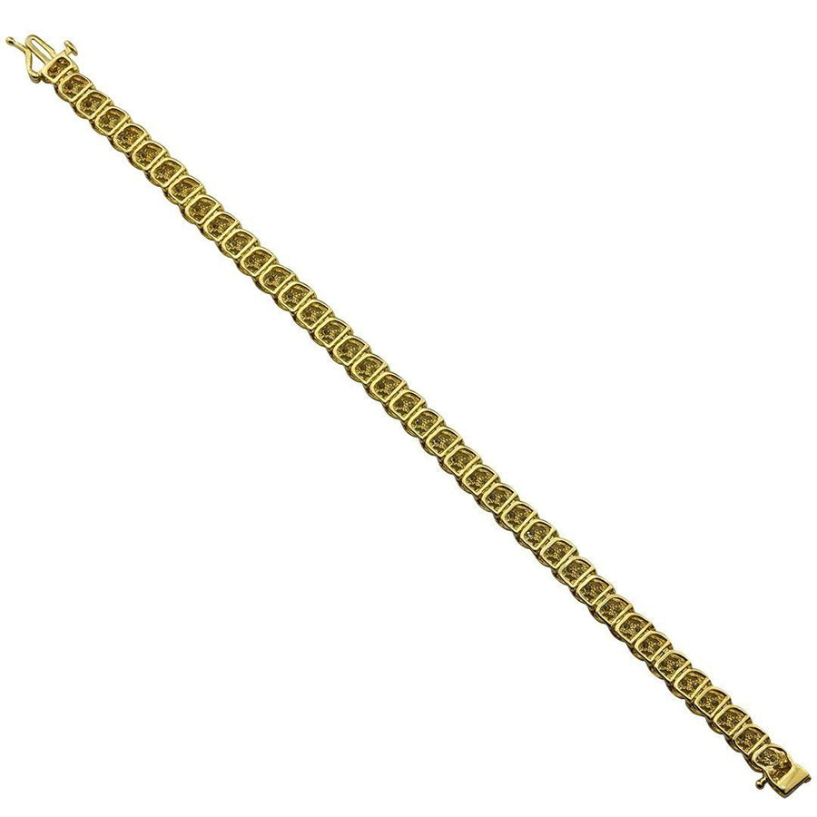 10k Yellow Gold Two Row Diamond Bracelet 3 Ctw
