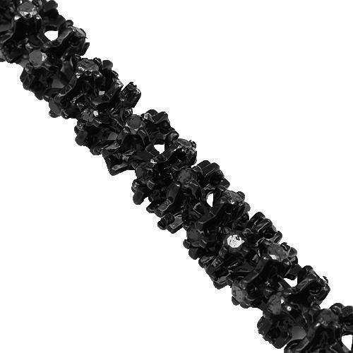 14K Solid Gold Black Rhodium Mens Diamond Bracelet with Black Diamonds Ctw