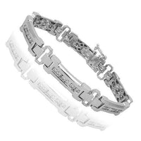 Thumbnail for 14K Solid White Gold Mens Diamond Bracelet 3.75 Ctw