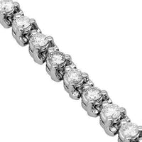 Thumbnail for 14K Solid White Gold Womens Diamond Tennis Bracelet 2.3 Ctw