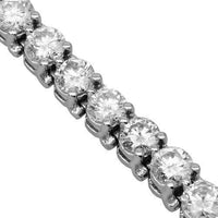 Thumbnail for 14K Solid White Gold Womens Clarity Enhanced Diamond Tennis Bracelet 8.25 Ctw