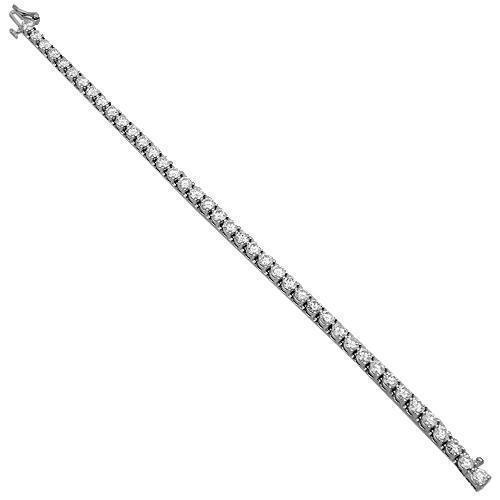 14K Solid White Gold Womens Clarity Enhanced Diamond Tennis Bracelet 8.25 Ctw