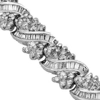 Thumbnail for 14K Solid White Gold Womens Diamond Bracelet 5.00 Ctw