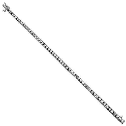 14K Solid White Gold Womens Diamond Tennis Bracelet 2.75 Ctw