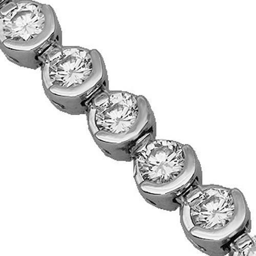 14K Solid White Gold Womens Diamond Tennis Bracelet 3.50 Ctw
