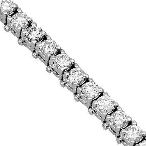 14K Solid White Gold Womens Diamond Tennis Bracelet 3.51 Ctw
