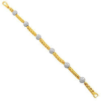 Thumbnail for 14K Solid Yellow Gold Mens Diamond Ball Bead Bracelet 7.00 Ctw
