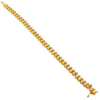 Thumbnail for 14K Solid Yellow Gold Womens Diamond Tennis Bracelet 4.95 Ctw