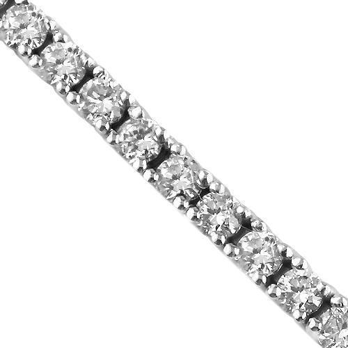 14K White Solid Gold Diamond Tennis Bracelet 2.76 Ctw