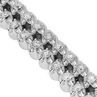 Thumbnail for 14K White Solid Gold Mens Diamond Bracelet 7.50 Ctw