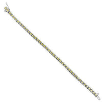Thumbnail for 14K White Solid Gold Womens Bracelet With Yellow Diamonds 4.50 Ctw