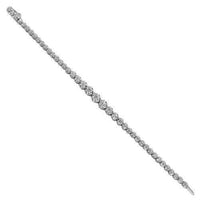 Thumbnail for 14K White Solid Gold Womens Diamond  Bracelet 3.25 Ctw