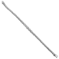 Thumbnail for 14K White Solid Gold Womens Diamond Bracelet  3.75 Ctw