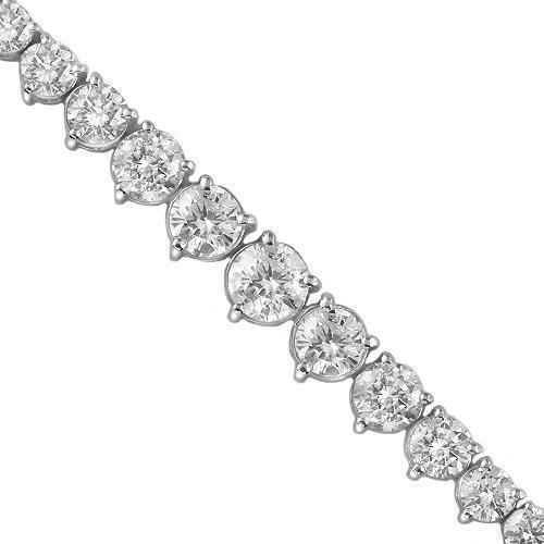 14K White Solid Gold Womens Diamond Bracelet 9.00 Ctw