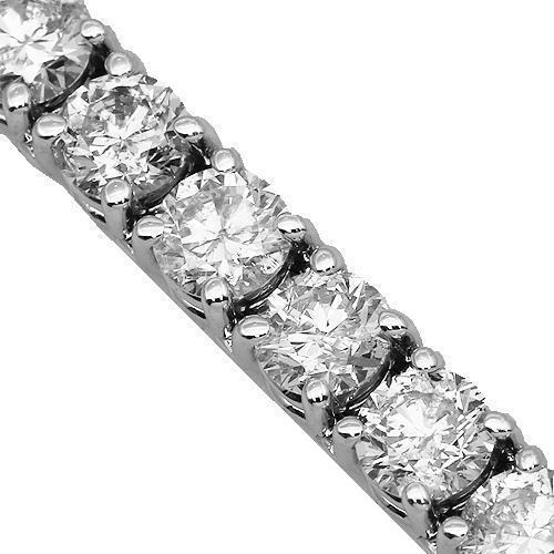 14K White Solid Gold Womens Diamond Tennis Bracelet 15.03 Ctw
