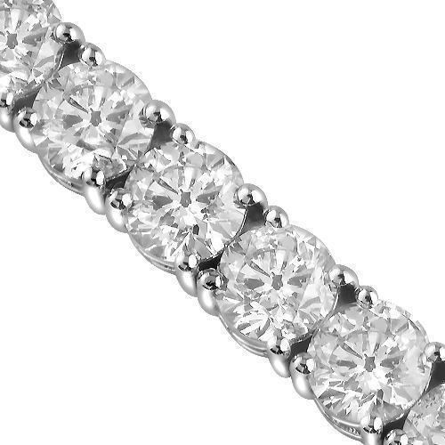 14K White Solid Gold Womens Diamond Tennis Bracelet 23.25 Ctw