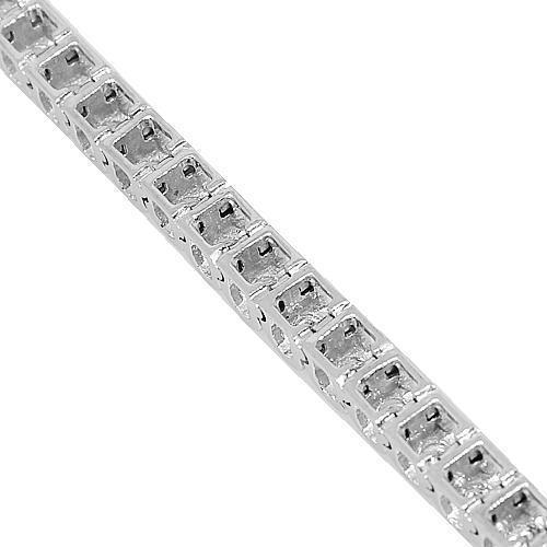 14K White Solid Gold Womens Diamond Tennis Bracelet 3.91 Ctw