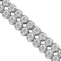 Thumbnail for 14K White Solid Gold Womens Diamond Tennis Bracelet 4.50 Ctw