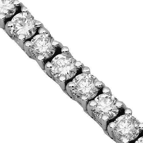 14K White Solid Gold Womens Diamond Tennis Bracelet 6.23 Ctw